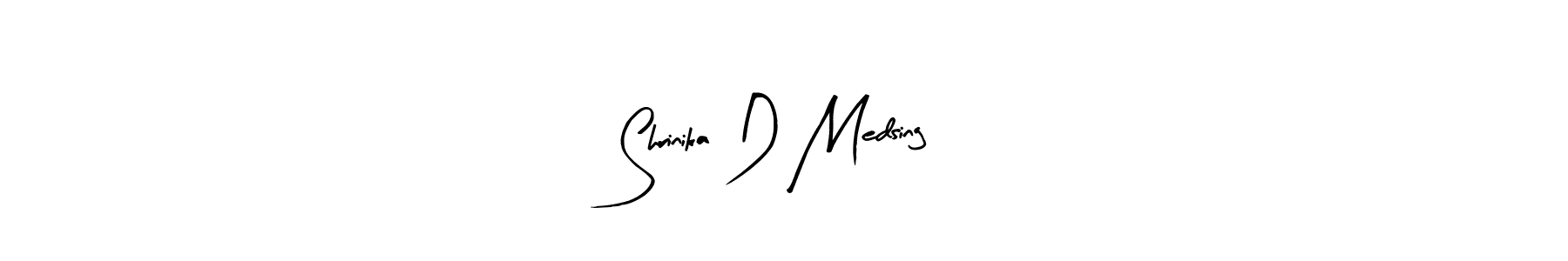 Arty Signature is a professional signature style that is perfect for those who want to add a touch of class to their signature. It is also a great choice for those who want to make their signature more unique. Get Shrinika D Medsing name to fancy signature for free. Shrinika D Medsing signature style 8 images and pictures png