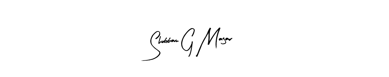 The best way (Arty Signature) to make a short signature is to pick only two or three words in your name. The name Shubbam G Magar include a total of six letters. For converting this name. Shubbam G Magar signature style 8 images and pictures png