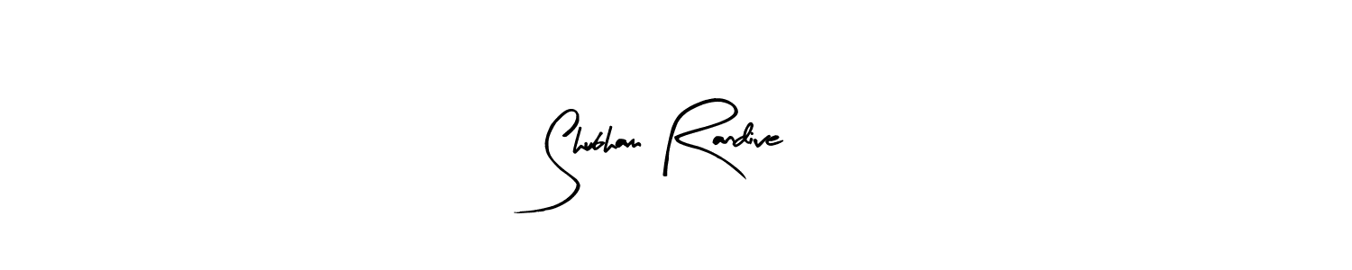 Similarly Arty Signature is the best handwritten signature design. Signature creator online .You can use it as an online autograph creator for name Shubham Randive. Shubham Randive signature style 8 images and pictures png