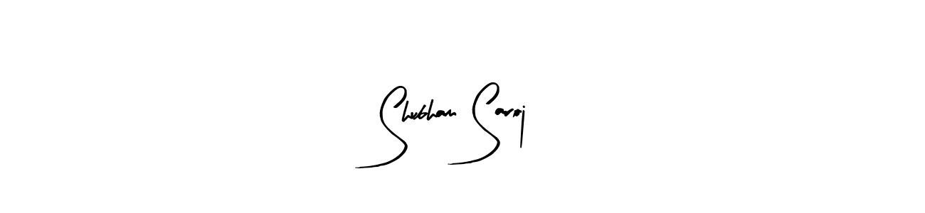 Use a signature maker to create a handwritten signature online. With this signature software, you can design (Arty Signature) your own signature for name Shubham Saroj. Shubham Saroj signature style 8 images and pictures png