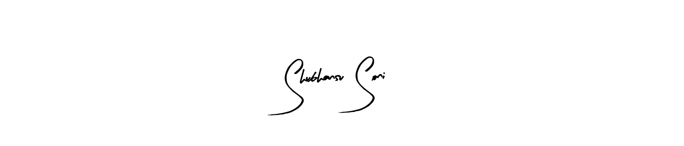 Make a short Shubhansu Soni signature style. Manage your documents anywhere anytime using Arty Signature. Create and add eSignatures, submit forms, share and send files easily. Shubhansu Soni signature style 8 images and pictures png