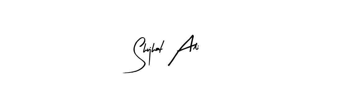 if you are searching for the best signature style for your name Shujhat Ali. so please give up your signature search. here we have designed multiple signature styles  using Arty Signature. Shujhat Ali signature style 8 images and pictures png