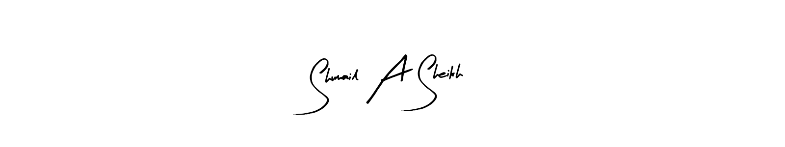 You should practise on your own different ways (Arty Signature) to write your name (Shumail A Sheikh) in signature. don't let someone else do it for you. Shumail A Sheikh signature style 8 images and pictures png