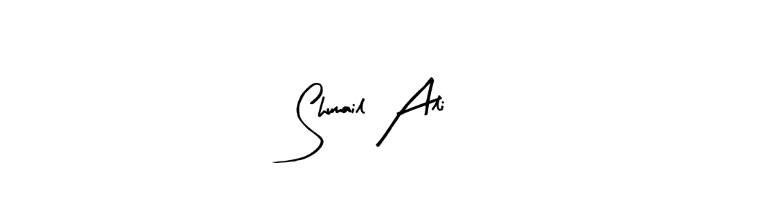 Similarly Arty Signature is the best handwritten signature design. Signature creator online .You can use it as an online autograph creator for name Shumail Ali. Shumail Ali signature style 8 images and pictures png