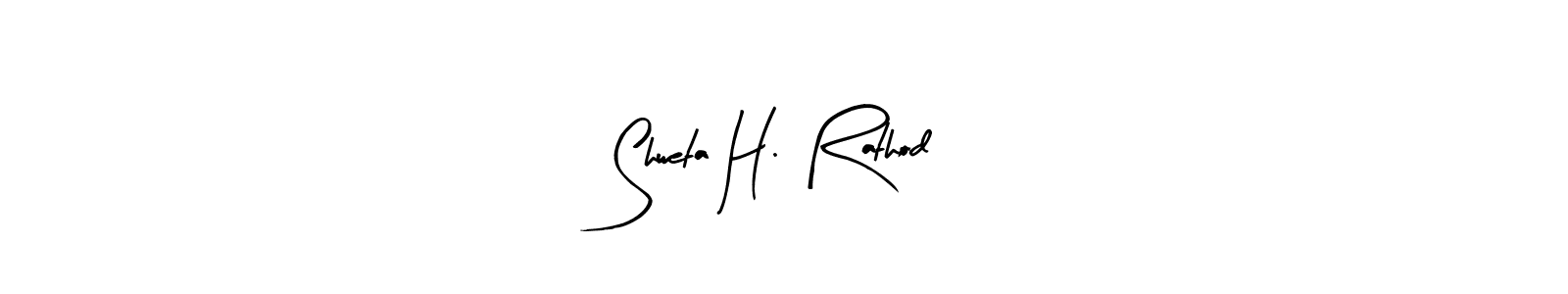 Design your own signature with our free online signature maker. With this signature software, you can create a handwritten (Arty Signature) signature for name Shweta H. Rathod. Shweta H. Rathod signature style 8 images and pictures png