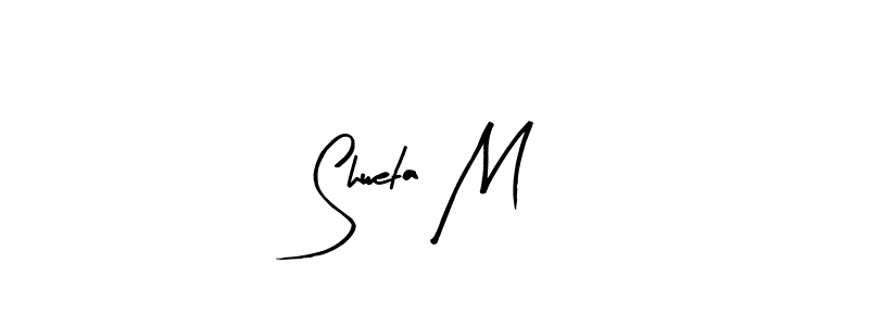if you are searching for the best signature style for your name Shweta M. so please give up your signature search. here we have designed multiple signature styles  using Arty Signature. Shweta M signature style 8 images and pictures png
