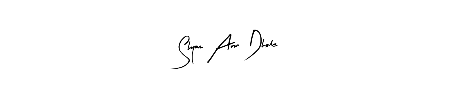 Similarly Arty Signature is the best handwritten signature design. Signature creator online .You can use it as an online autograph creator for name Shyam Arun Dhole. Shyam Arun Dhole signature style 8 images and pictures png