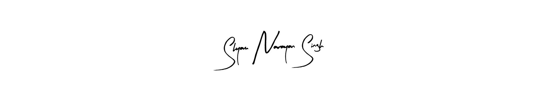 Similarly Arty Signature is the best handwritten signature design. Signature creator online .You can use it as an online autograph creator for name Shyam Narayan Singh. Shyam Narayan Singh signature style 8 images and pictures png