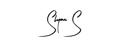 The Arty Signature signature style provides a bold statement for name Shyam S. Designed for business owners, executives, and leaders. Shyam S signature style 8 images and pictures png