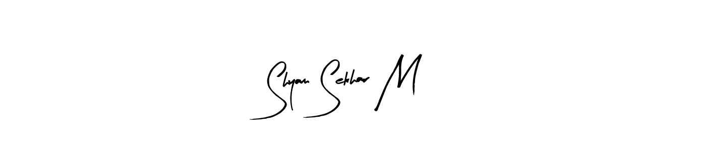 Similarly Arty Signature is the best handwritten signature design. Signature creator online .You can use it as an online autograph creator for name Shyam Sekhar M. Shyam Sekhar M signature style 8 images and pictures png