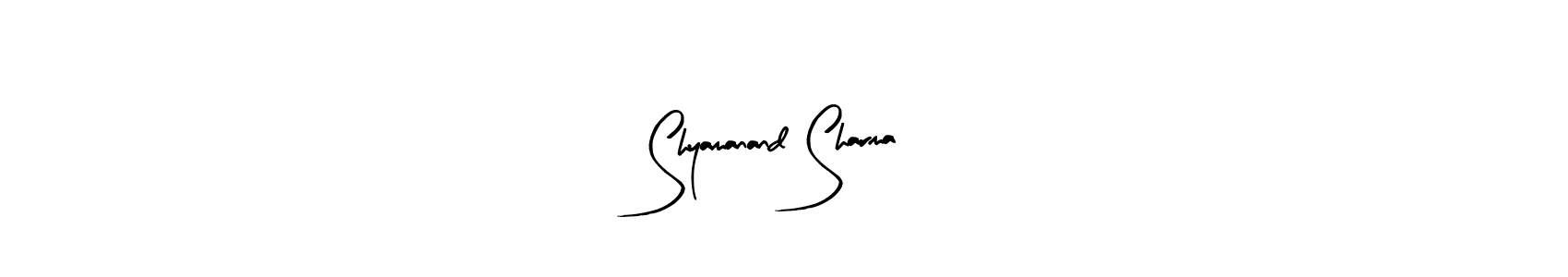 This is the best signature style for the Shyamanand Sharma name. Also you like these signature font (Arty Signature). Mix name signature. Shyamanand Sharma signature style 8 images and pictures png