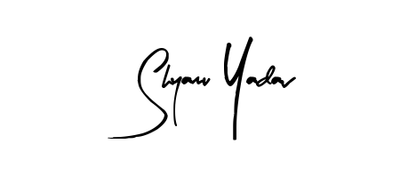 The Arty Signature font transforms the name Shyamu Yadav into an executive sign with sharp precision and distinguished character. Shyamu Yadav signature style 8 images and pictures png