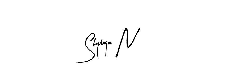 The best way (Arty Signature) to make a short signature is to pick only two or three words in your name. The name Shylaja N include a total of six letters. For converting this name. Shylaja N signature style 8 images and pictures png