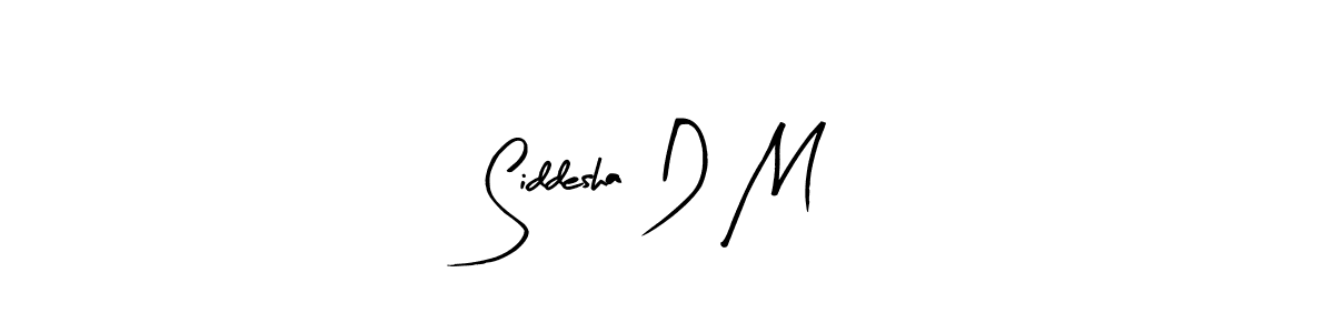 Use a signature maker to create a handwritten signature online. With this signature software, you can design (Arty Signature) your own signature for name Siddesha D M. Siddesha D M signature style 8 images and pictures png