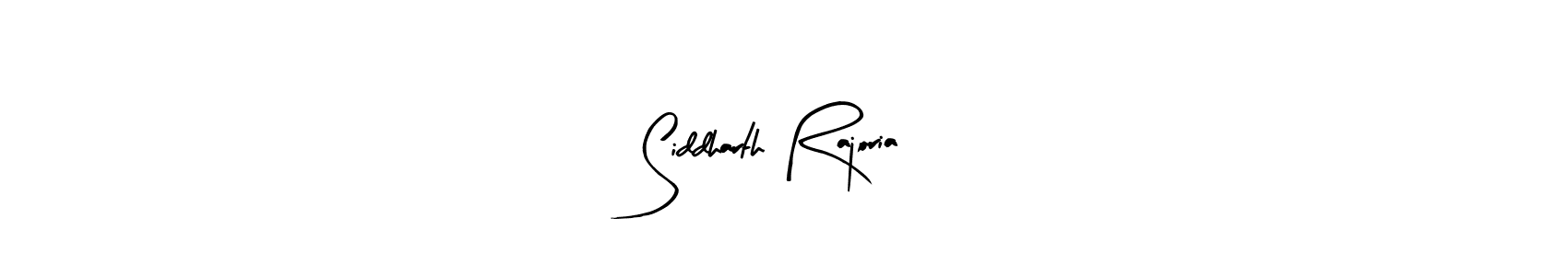 Arty Signature is a professional signature style that is perfect for those who want to add a touch of class to their signature. It is also a great choice for those who want to make their signature more unique. Get Siddharth Rajoria name to fancy signature for free. Siddharth Rajoria signature style 8 images and pictures png