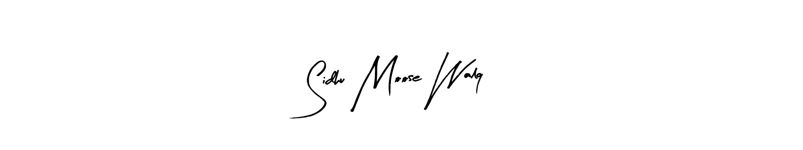 This is the best signature style for the Sidhu Moose Walq name. Also you like these signature font (Arty Signature). Mix name signature. Sidhu Moose Walq signature style 8 images and pictures png