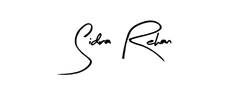 A sleek calligraphic signature for name Sidra Rehan utilizing Arty Signature styling. Great for adding personal signatures to photos and art. Sidra Rehan signature style 8 images and pictures png