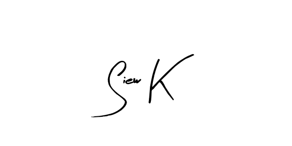Design your own signature with our free online signature maker. With this signature software, you can create a handwritten (Arty Signature) signature for name Siew K. Siew K signature style 8 images and pictures png