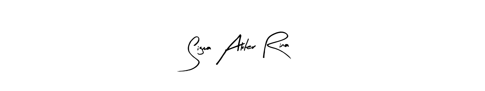 Create a beautiful signature design for name Sigma Akter Rina. With this signature (Arty Signature) fonts, you can make a handwritten signature for free. Sigma Akter Rina signature style 8 images and pictures png