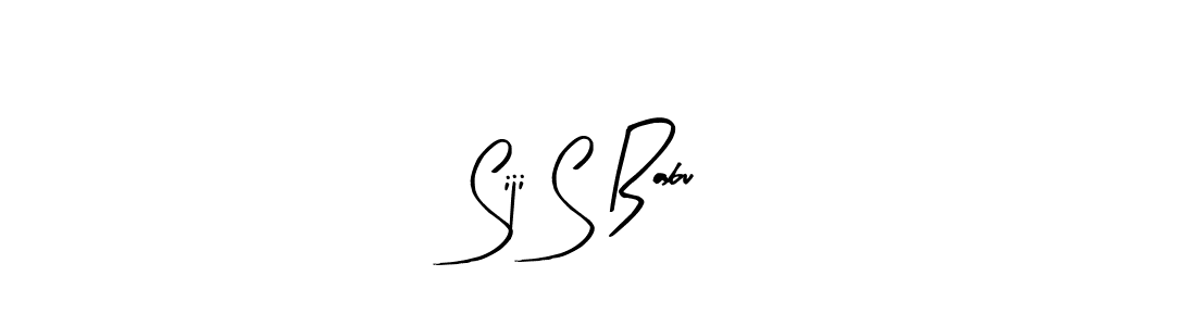Arty Signature is a professional signature style that is perfect for those who want to add a touch of class to their signature. It is also a great choice for those who want to make their signature more unique. Get Siji S Babu name to fancy signature for free. Siji S Babu signature style 8 images and pictures png