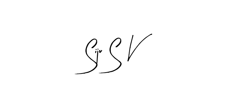 The best way (Arty Signature) to make a short signature is to pick only two or three words in your name. The name Siju S V include a total of six letters. For converting this name. Siju S V signature style 8 images and pictures png