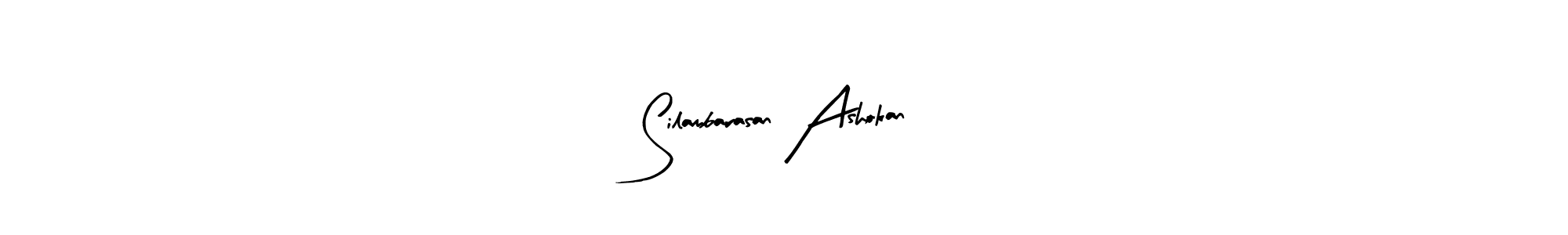 Use a signature maker to create a handwritten signature online. With this signature software, you can design (Arty Signature) your own signature for name Silambarasan Ashokan. Silambarasan Ashokan signature style 8 images and pictures png