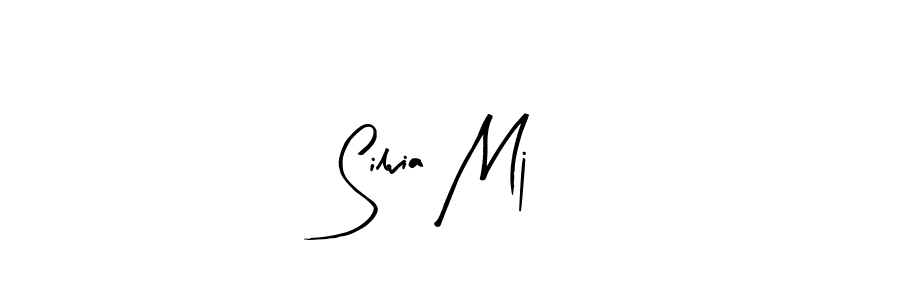 You should practise on your own different ways (Arty Signature) to write your name (Silvia Mj) in signature. don't let someone else do it for you. Silvia Mj signature style 8 images and pictures png