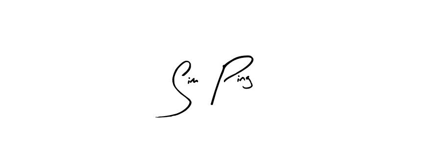 The best way (Arty Signature) to make a short signature is to pick only two or three words in your name. The name Sim  Ping include a total of six letters. For converting this name. Sim  Ping signature style 8 images and pictures png