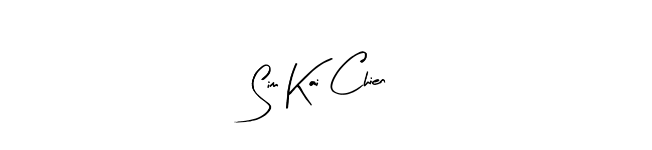 if you are searching for the best signature style for your name Sim Kai Chien. so please give up your signature search. here we have designed multiple signature styles  using Arty Signature. Sim Kai Chien signature style 8 images and pictures png