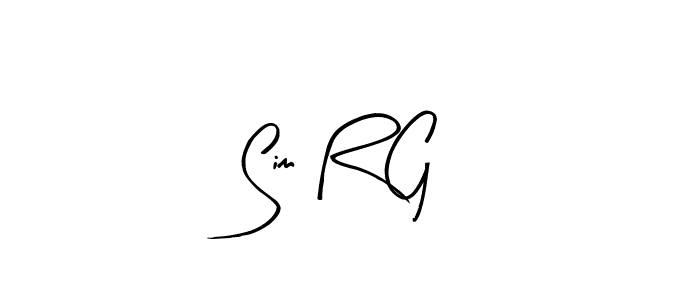 How to make Sim R G name signature. Use Arty Signature style for creating short signs online. This is the latest handwritten sign. Sim R G signature style 8 images and pictures png
