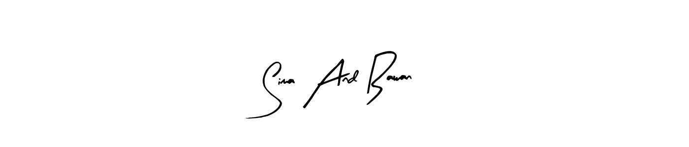 Sima And Bawan stylish signature style. Best Handwritten Sign (Arty Signature) for my name. Handwritten Signature Collection Ideas for my name Sima And Bawan. Sima And Bawan signature style 8 images and pictures png