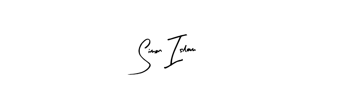Arty Signature is a professional signature style that is perfect for those who want to add a touch of class to their signature. It is also a great choice for those who want to make their signature more unique. Get Simon Islam name to fancy signature for free. Simon Islam signature style 8 images and pictures png