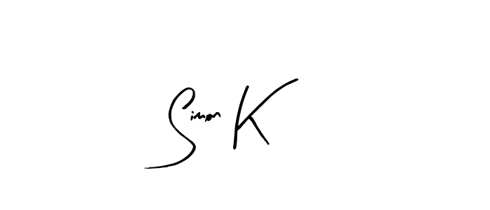 How to make Simon K name signature. Use Arty Signature style for creating short signs online. This is the latest handwritten sign. Simon K signature style 8 images and pictures png