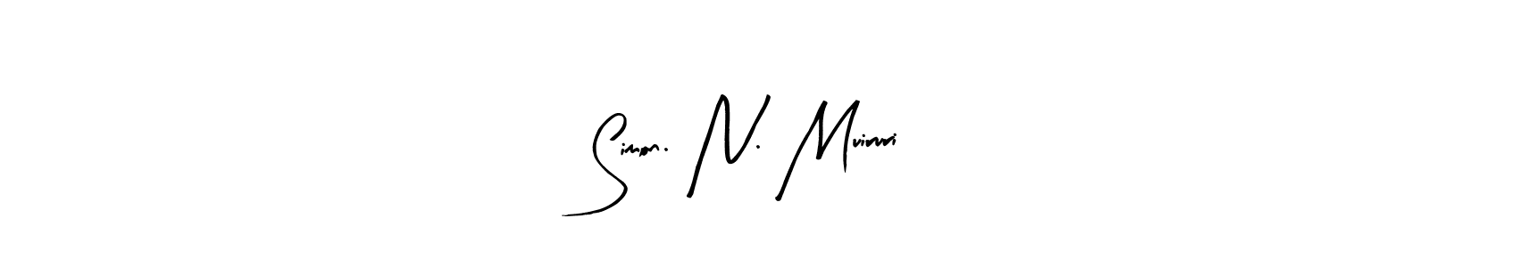 Similarly Arty Signature is the best handwritten signature design. Signature creator online .You can use it as an online autograph creator for name Simon. N. Muiruri. Simon. N. Muiruri signature style 8 images and pictures png