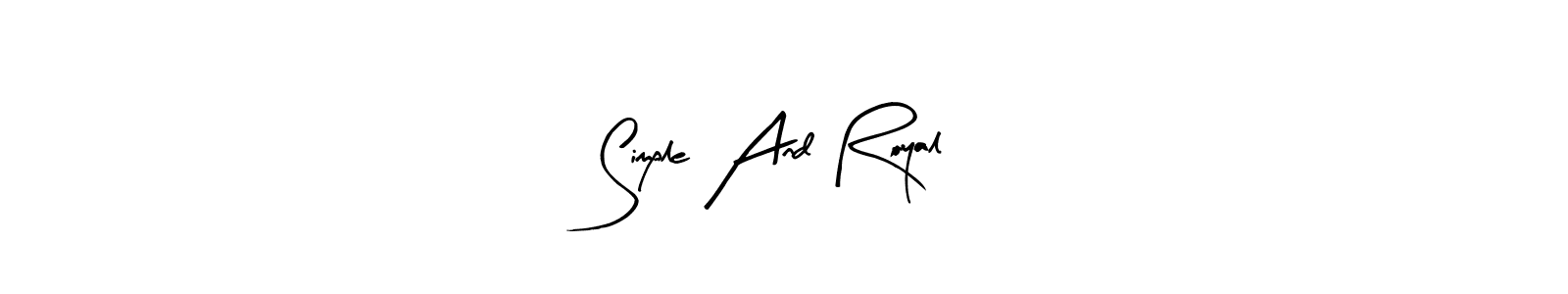 Use a signature maker to create a handwritten signature online. With this signature software, you can design (Arty Signature) your own signature for name Simple And Royal. Simple And Royal signature style 8 images and pictures png