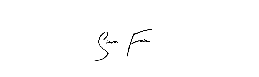 How to make Simra Faiz name signature. Use Arty Signature style for creating short signs online. This is the latest handwritten sign. Simra Faiz signature style 8 images and pictures png