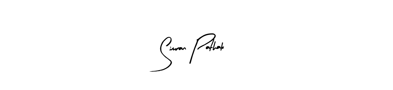 Design your own signature with our free online signature maker. With this signature software, you can create a handwritten (Arty Signature) signature for name Simran Pathak. Simran Pathak signature style 8 images and pictures png