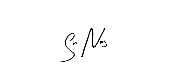 if you are searching for the best signature style for your name Sin Nag. so please give up your signature search. here we have designed multiple signature styles  using Arty Signature. Sin Nag signature style 8 images and pictures png