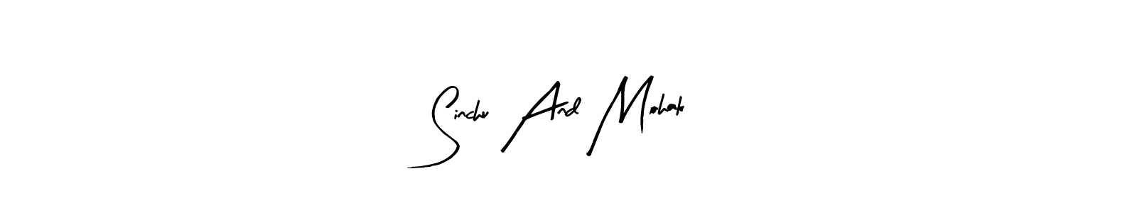 Similarly Arty Signature is the best handwritten signature design. Signature creator online .You can use it as an online autograph creator for name Sinchu And Mohak. Sinchu And Mohak signature style 8 images and pictures png