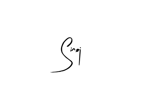 Create a beautiful signature design for name Sinoj. With this signature (Arty Signature) fonts, you can make a handwritten signature for free. Sinoj signature style 8 images and pictures png