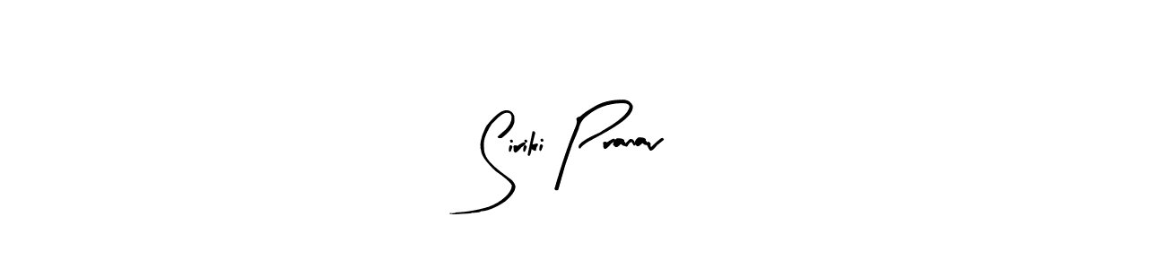 if you are searching for the best signature style for your name Siriki Pranav. so please give up your signature search. here we have designed multiple signature styles  using Arty Signature. Siriki Pranav signature style 8 images and pictures png