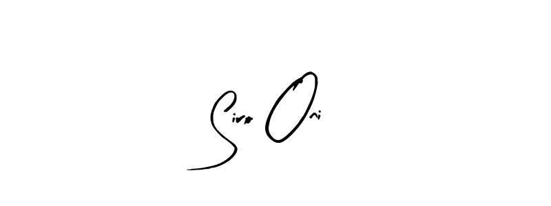 Design your own signature with our free online signature maker. With this signature software, you can create a handwritten (Arty Signature) signature for name Siro Oni. Siro Oni signature style 8 images and pictures png