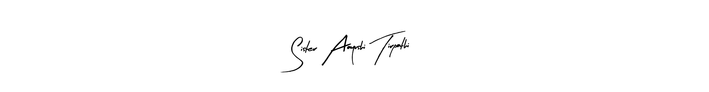 How to make Sister Aayushi Tirpathi name signature. Use Arty Signature style for creating short signs online. This is the latest handwritten sign. Sister Aayushi Tirpathi signature style 8 images and pictures png