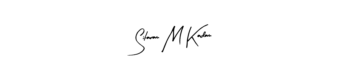 The best way (Arty Signature) to make a short signature is to pick only two or three words in your name. The name Sitaram M Kadam include a total of six letters. For converting this name. Sitaram M Kadam signature style 8 images and pictures png