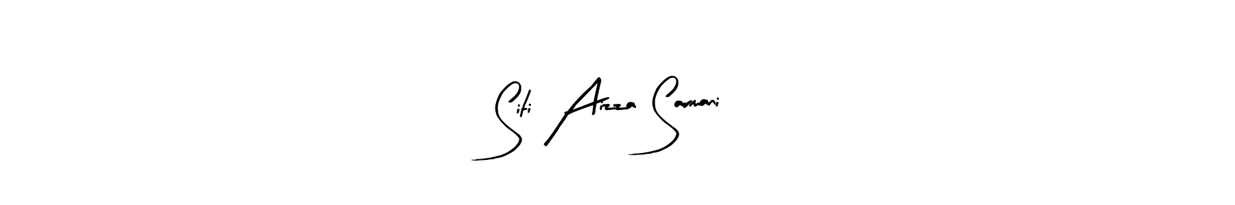 Design your own signature with our free online signature maker. With this signature software, you can create a handwritten (Arty Signature) signature for name Siti Aizza Sarmani. Siti Aizza Sarmani signature style 8 images and pictures png