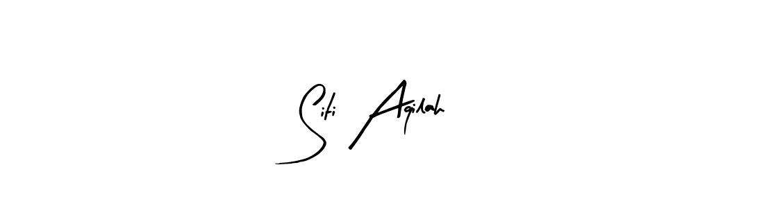 Design your own signature with our free online signature maker. With this signature software, you can create a handwritten (Arty Signature) signature for name Siti Aqilah. Siti Aqilah signature style 8 images and pictures png