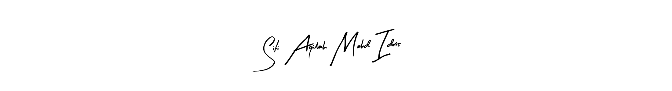 Similarly Arty Signature is the best handwritten signature design. Signature creator online .You can use it as an online autograph creator for name Siti Aqilah Mohd Idris. Siti Aqilah Mohd Idris signature style 8 images and pictures png