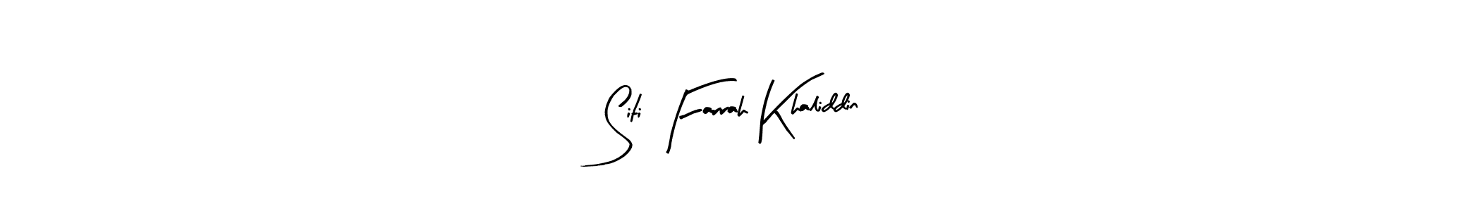 Design your own signature with our free online signature maker. With this signature software, you can create a handwritten (Arty Signature) signature for name Siti Farrah Khaliddin. Siti Farrah Khaliddin signature style 8 images and pictures png