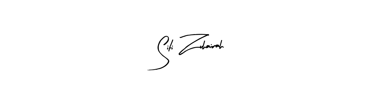 How to make Siti Zuhairah signature? Arty Signature is a professional autograph style. Create handwritten signature for Siti Zuhairah name. Siti Zuhairah signature style 8 images and pictures png