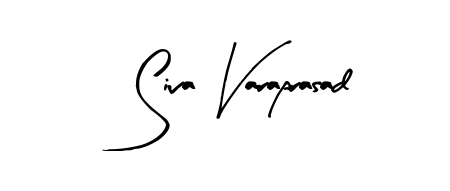 Similarly Arty Signature is the best handwritten signature design. Signature creator online. You can use it as an online autograph creator for name Siva Varaprasad. Siva Varaprasad signature style 8 images and pictures png